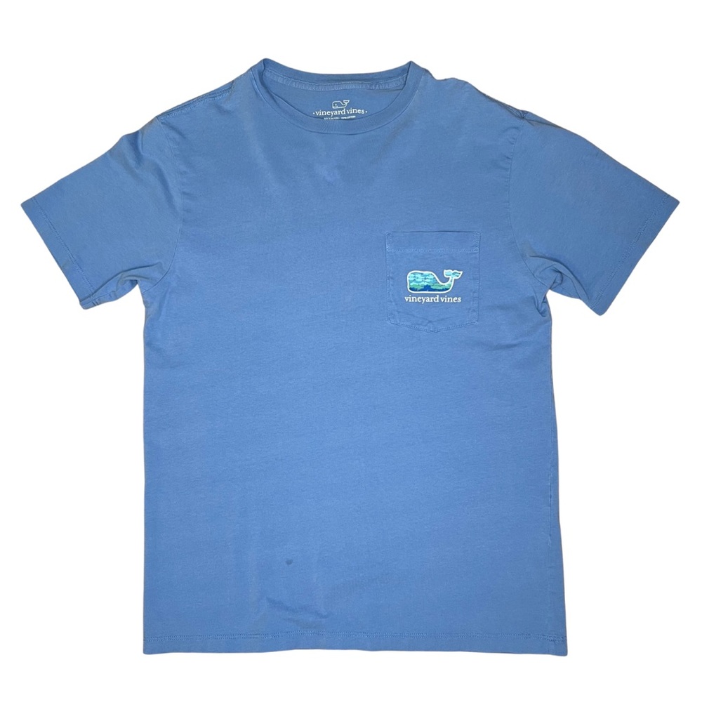 Vineyard Vines Blue Lighthouse Pocket Tee